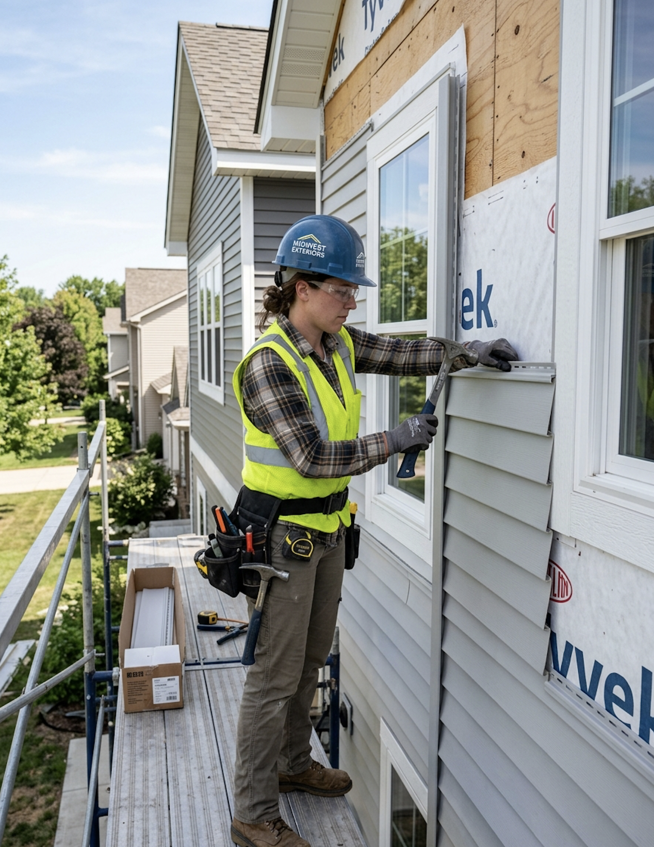 D&G Roofing exterior specialist installing siding and finishing work